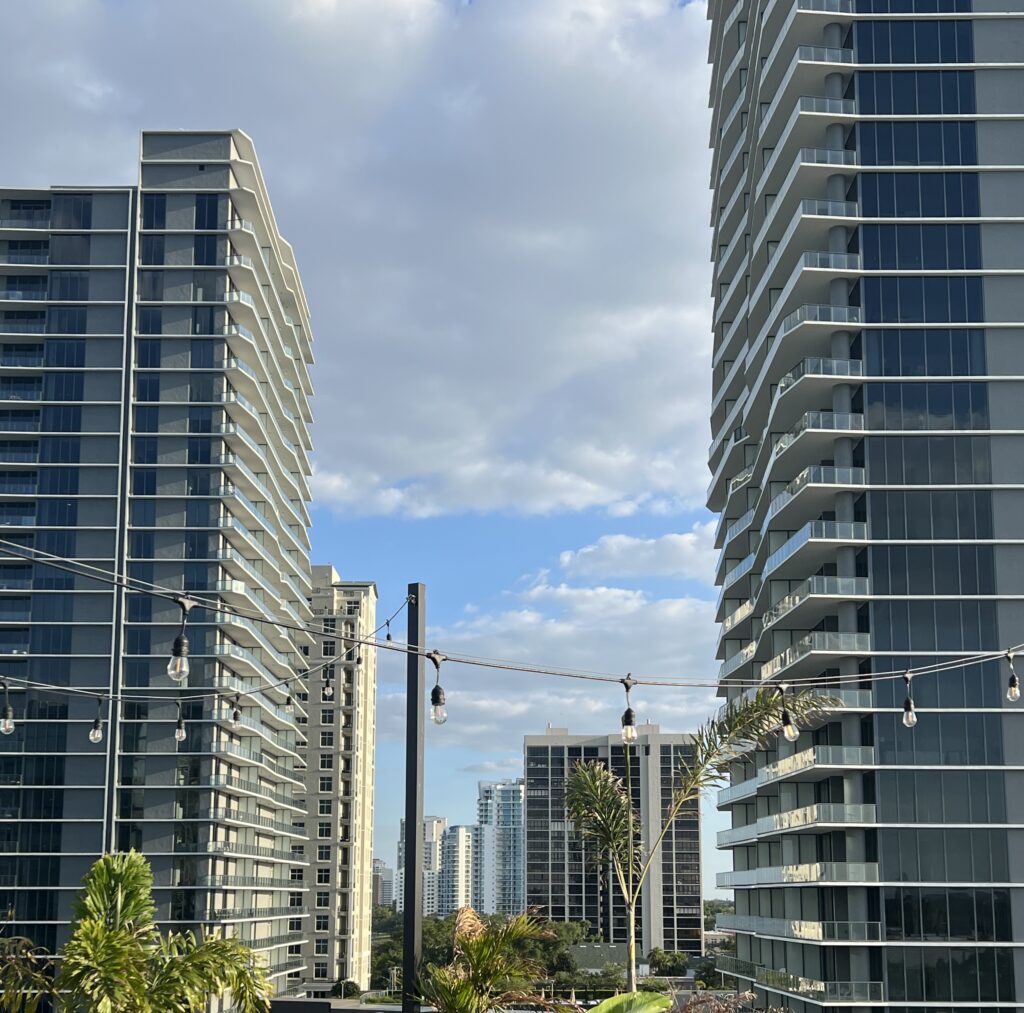 Tampa condo towers from a rooftop